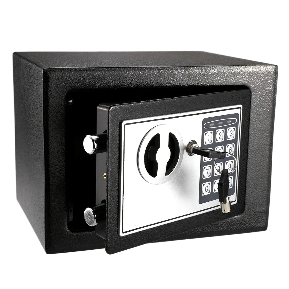 Caja de seguridad con cerradura electrónica digital con teclado, totalmente de acero, para el hogar y la oficina.