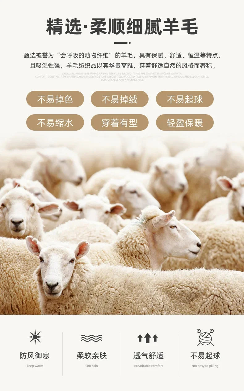 Thickening Warm Wool Coat High Quality Design Wool Coats Men's Wool Blend Winter Double Collar Wool Blend Men Solid Color