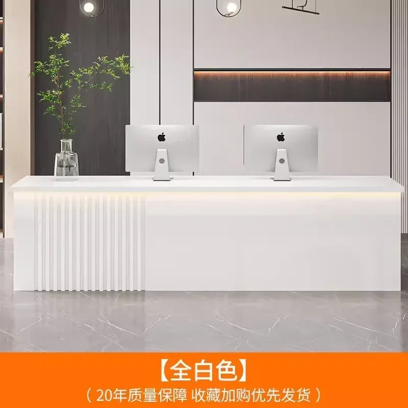 Mostrador de oficina Mostradores de recepción Decoraciones Belleza Mostradores de recepción modernos Salón de lujo Mostrador Negocio Mobiliario comercial