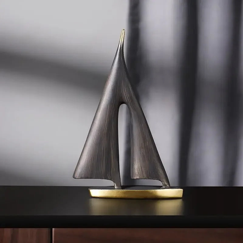 Adorno decorativo para el hogar con diseño de velero de vela suave, para sala de estar, dormitorio, escritorio, artesanía de resina, regalo