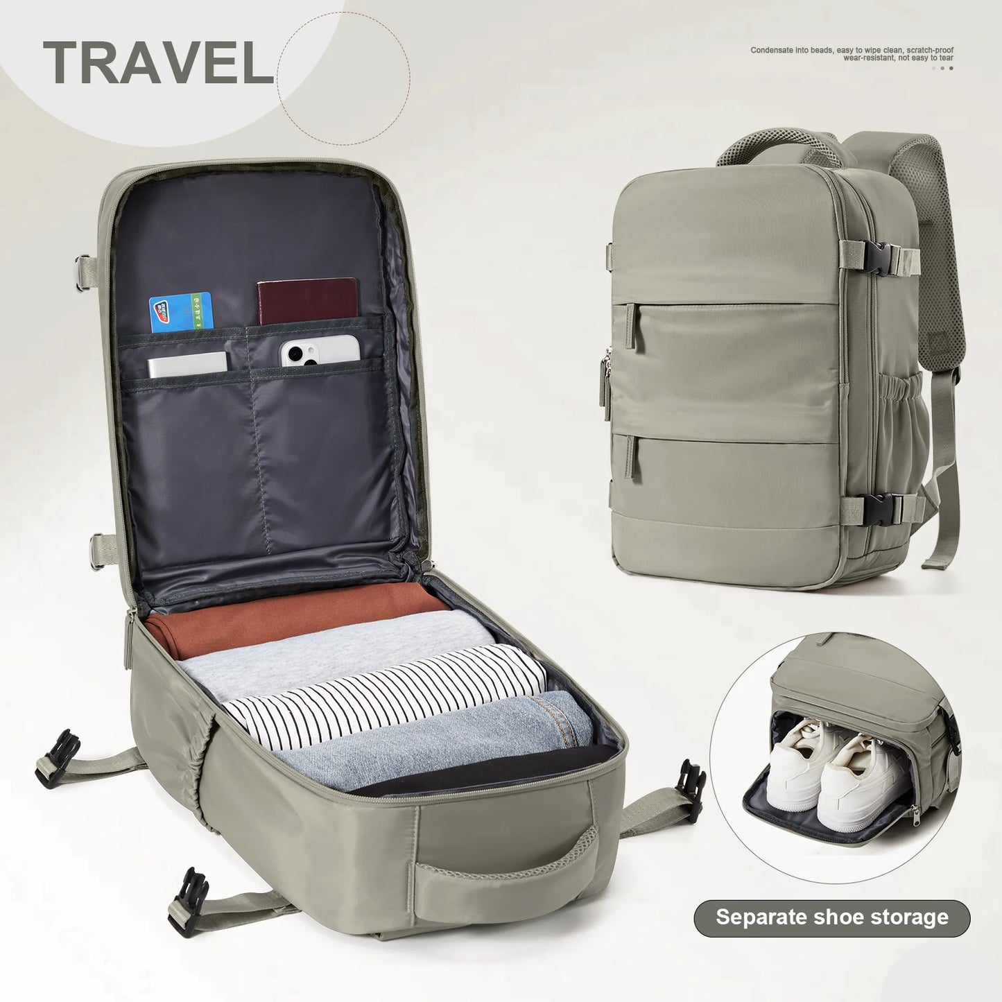 Mochila Ryanair 40x20x25, bolsa de cabina, mochila de viaje para hombres y mujeres, equipaje de mano, mochila para portátil de ocio, mochila para viaje, cabina