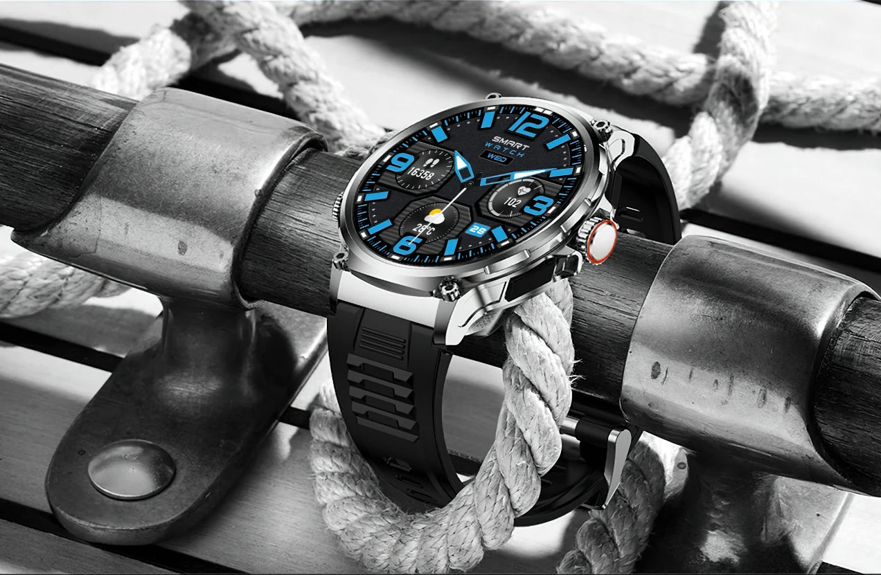 Reloj inteligente Ultra HD de 1,85 pulgadas para hombre, con GPS, pulsera deportiva para exteriores, batería grande de 710 mAh, reloj de seguimiento de actividad física para Android e iOS.