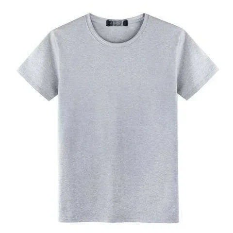 Camiseta deportiva de manga corta blanca pura para hombre, camiseta ajustada de media manga, color base negro, ropa informal de verano.