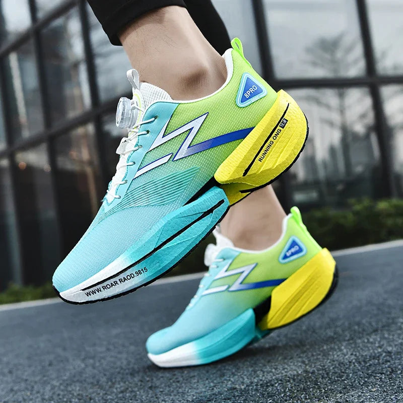 Zapatillas deportivas de moda para hombre, de malla transpirable, para maratón en primavera, cómodas.