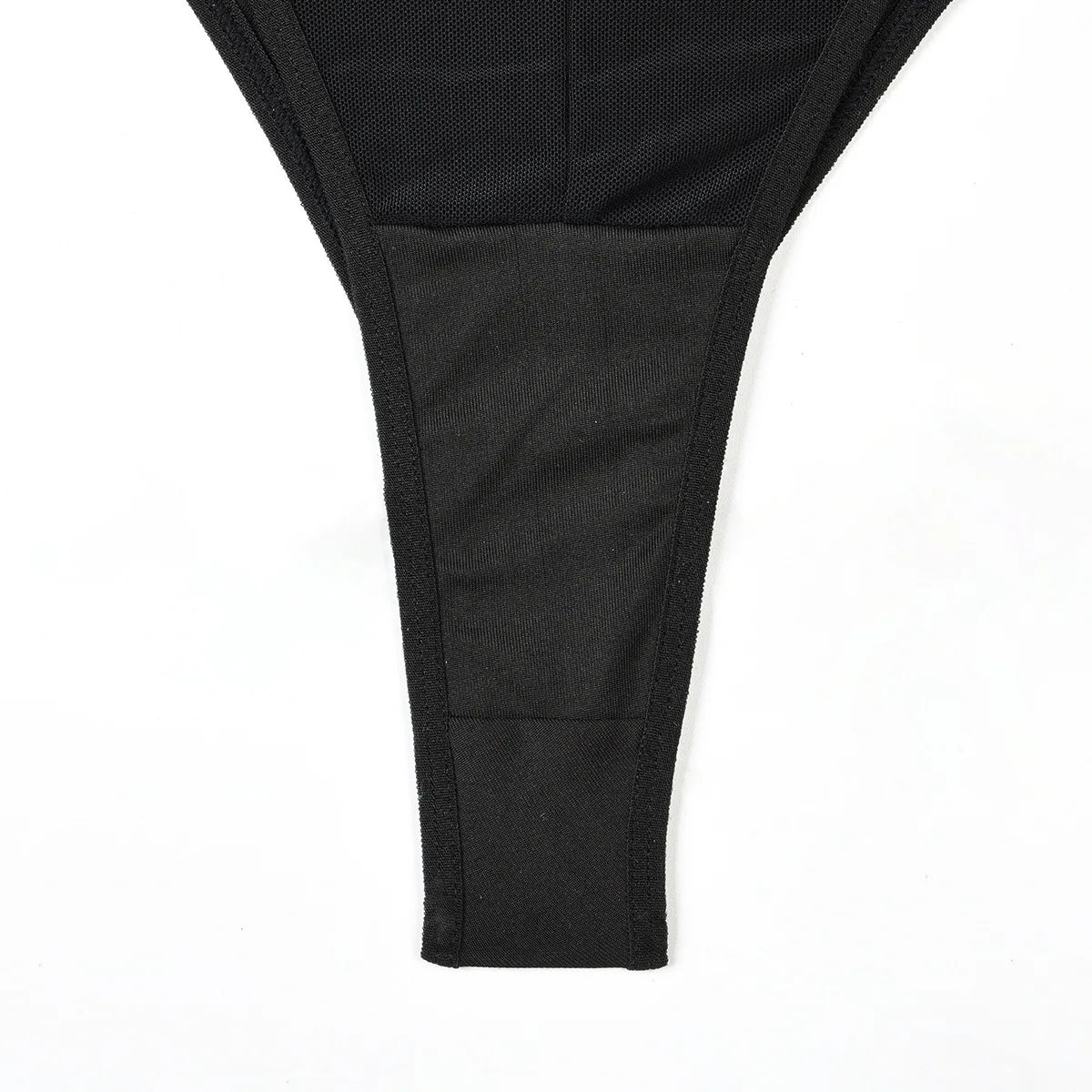 Conjunto de lencería sexy para mujer, con panel de encaje, escote en V profundo, glúteos abiertos, tirantes con forma de corazón de melocotón, cadena cruzada, liguero, ropa interior de tres piezas