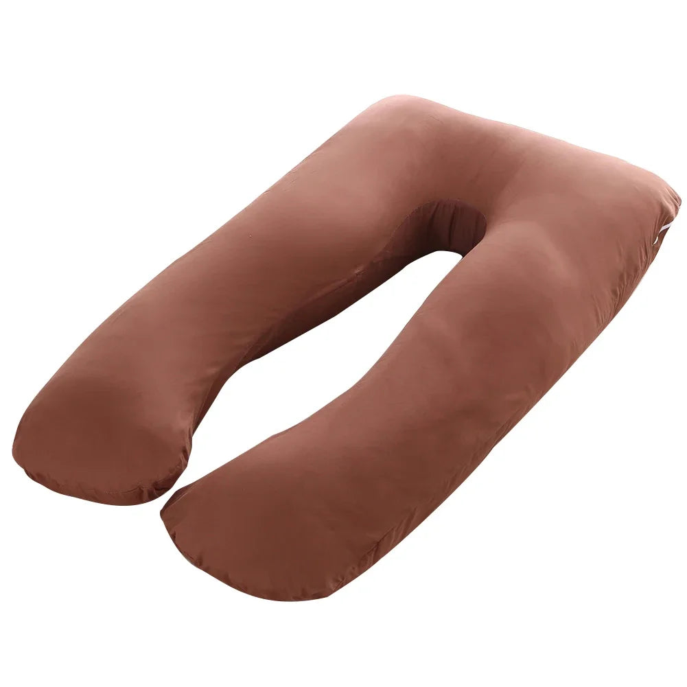 Funda de almohada de maternidad de algodón puro tipo U para embarazadas