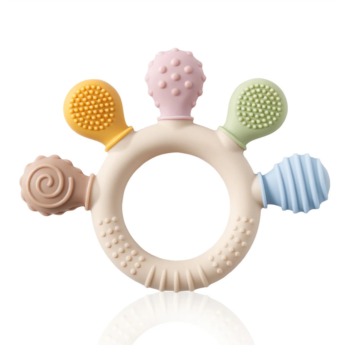 Juguete educativo de silicona para bebés, juguete Montessori para bebés, laberinto de mordedores de madera, montaña rusa, cuentas, accesorio para bebés, mordedor