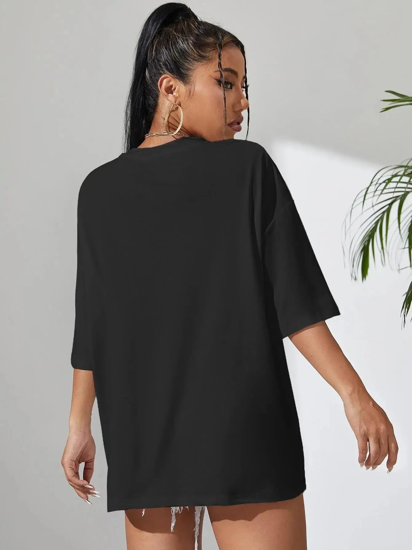 Camisetas de algodón suaves de manga corta de color liso para mujer, ropa deportiva, transpirables y cómodas, camiseta holgada básica que combina con todo para mujer