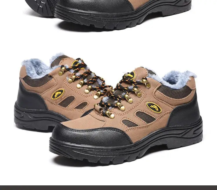 Zapatos de Seguridad 2023 Nuevos Zapatos de Seguridad de Invierno para Hombre, Felpa Abrigada, Alta Calidad, Trabajo al Aire Libre, Tallas Grandes, Sepatu Safety