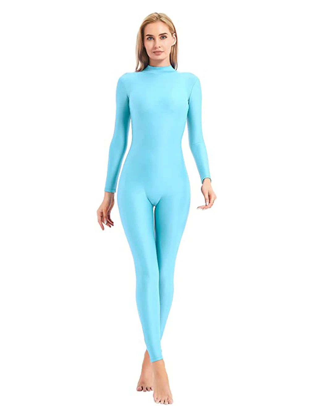 Mono de cuello alto unisex, leotardo de cuerpo entero, mono de yoga de manga larga para mujer, mono de gato, ropa deportiva diaria, trajes de cosplay