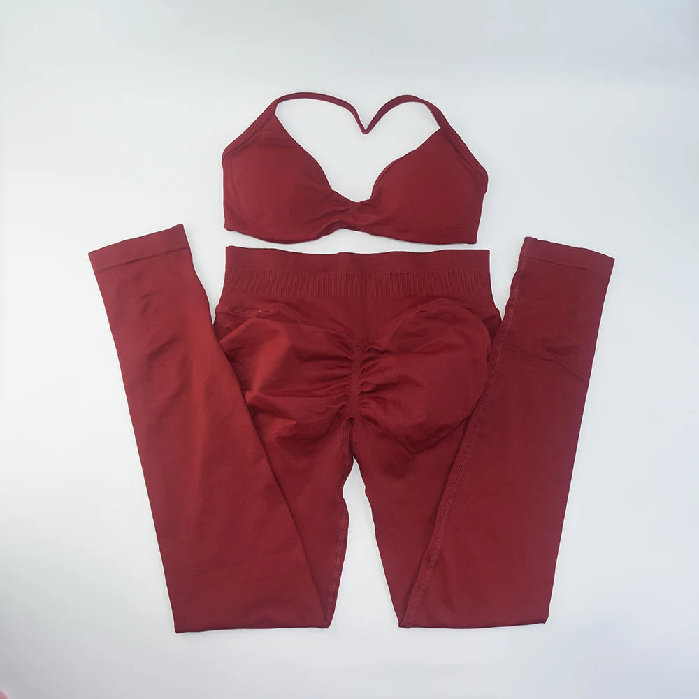 Conjunto de 2 sujetadores de tirantes finos para gimnasio, sin costuras, de alta sujeción, para mujer, deportivos, para entrenamiento, yoga, sin logotipo