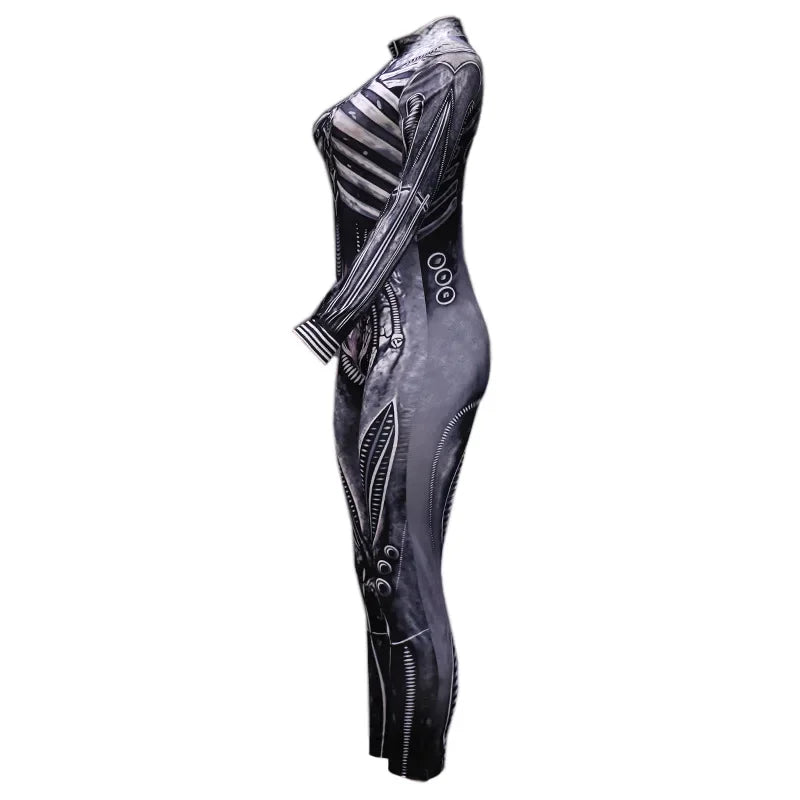 Halloween Devil Ghost Specter Jumpsuit Women Cosplay Skeleton Jumpsuits Carnival Party Performance Scary Costume