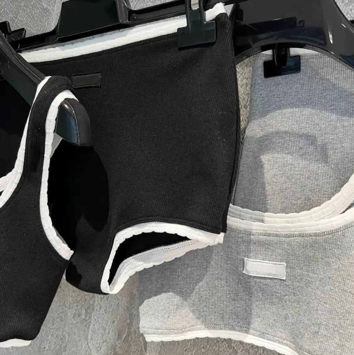 Black And White Female Biquini 2025 New Sexy Low Waist Bikini Sets Women Swimsuit Solid Swimwear Summer Bathing Suit Beachwear