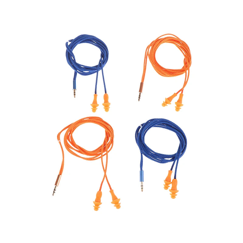 Tapones para los oídos con cordón de silicona suave y reducción de ruido para protección laboral, protección auditiva, trabajo seguro, tapones para los oídos cómodos, orejeras