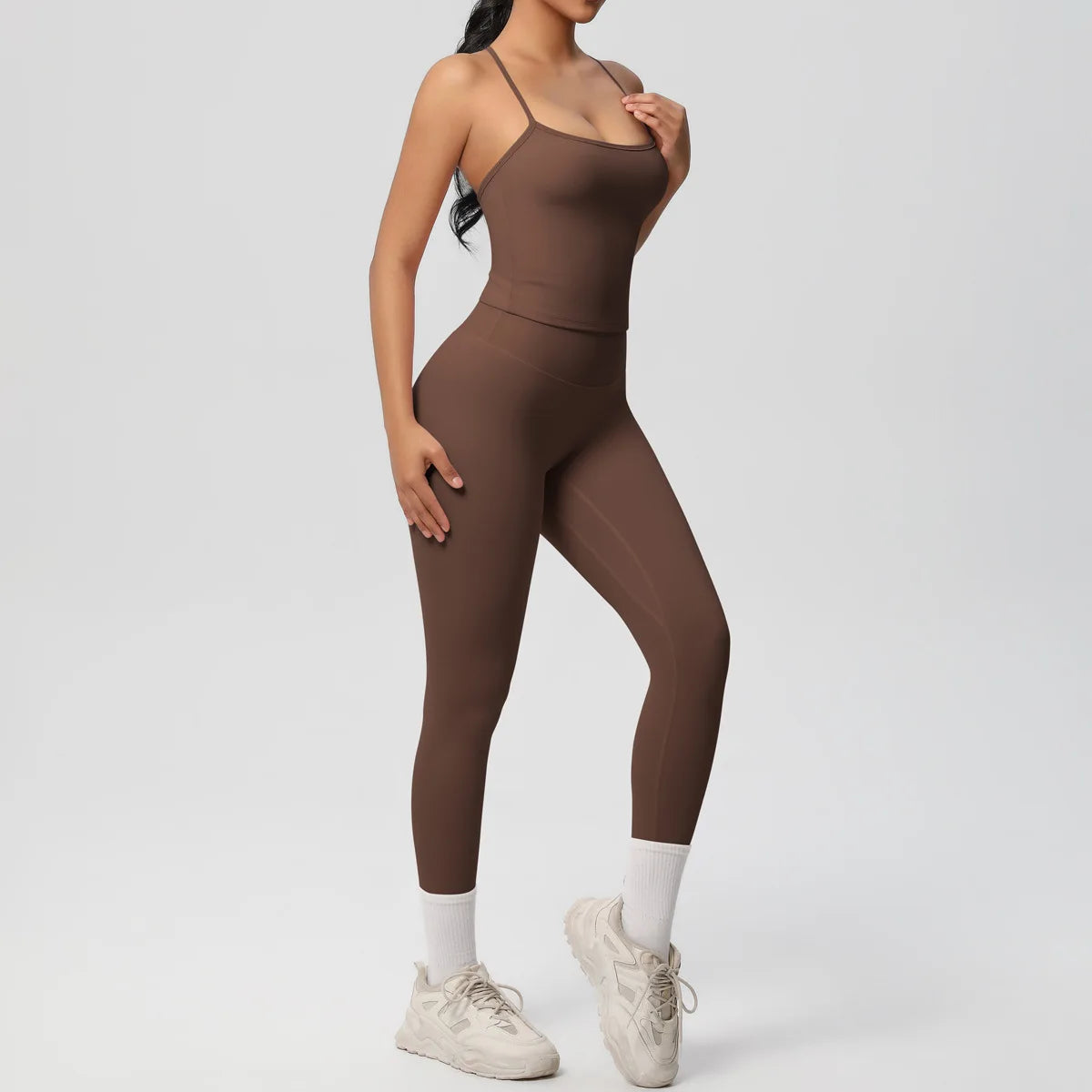 Conjunto de Ropa de Yoga para Mujer, Traje Deportivo, Ropa de Entrenamiento, Chaleco Deportivo sin Mangas, Conjunto de Gimnasio, Mono de Entrenamiento, Ropa Interior Deportiva, Ropa Deportiva