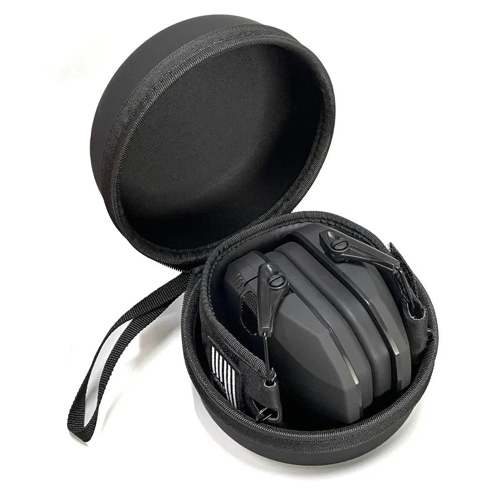 Orejeras tácticas de caza activa con estuche para disparar, protección auditiva electrónica, auriculares de caza con reducción de ruido