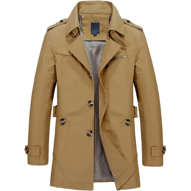 Chaqueta de trabajo informal de algodón para hombre, nueva chaqueta cortavientos de algodón puro, ligera, para primavera y otoño.