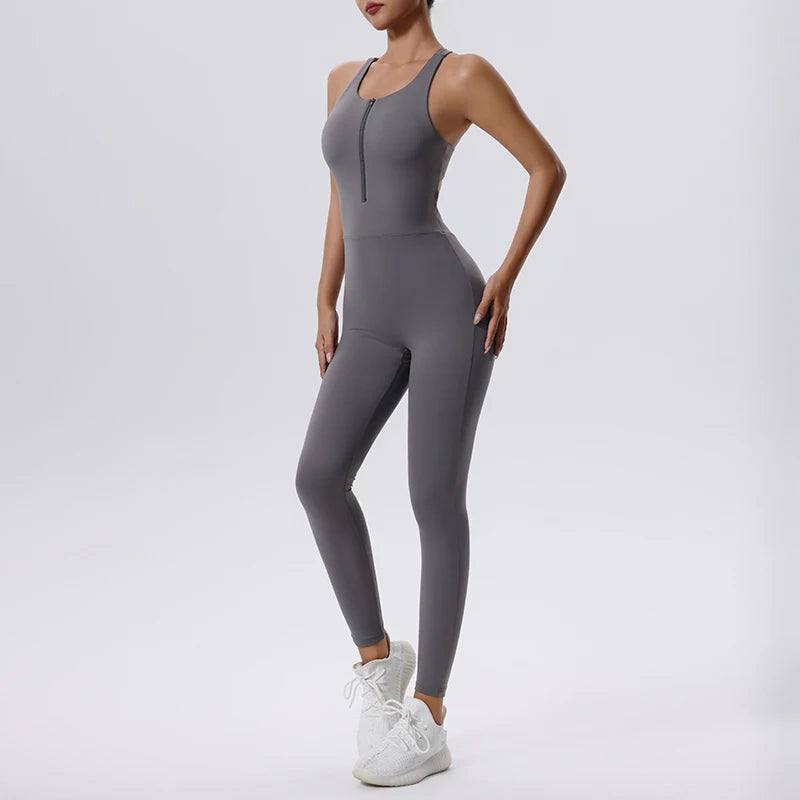 Conjunto de yoga, mono para mujer, para todas las estaciones, informal, deportivo, sin mangas, ajustado, ropa deportiva, todo en uno, mono, ropa para mujer