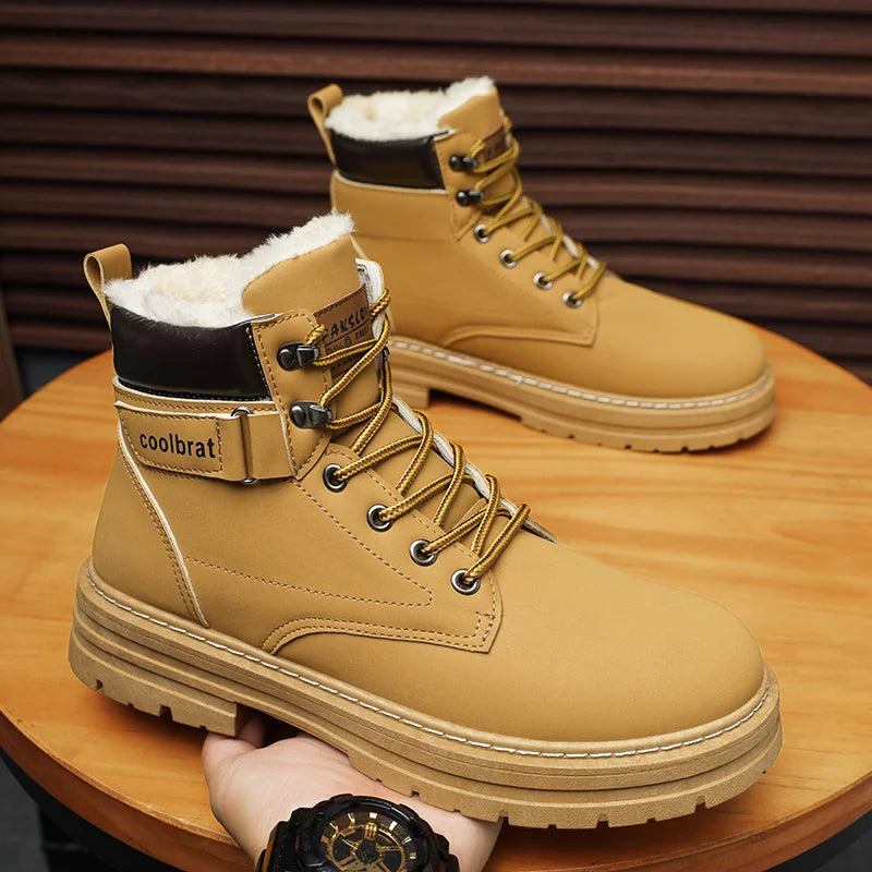 Botas altas de mezclilla para hombre, zapatos deportivos casuales, botas de hombre modernas y de moda.