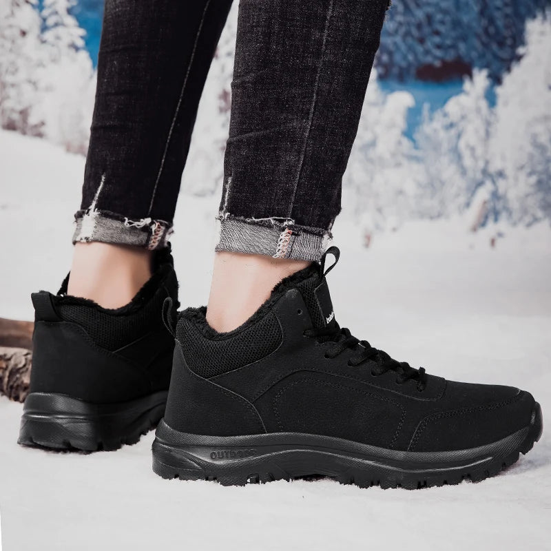 YRZL - Botas de senderismo de invierno para hombre, impermeables, antideslizantes, con aislamiento térmico, cálidas y cómodas, para exteriores, botas de nieve