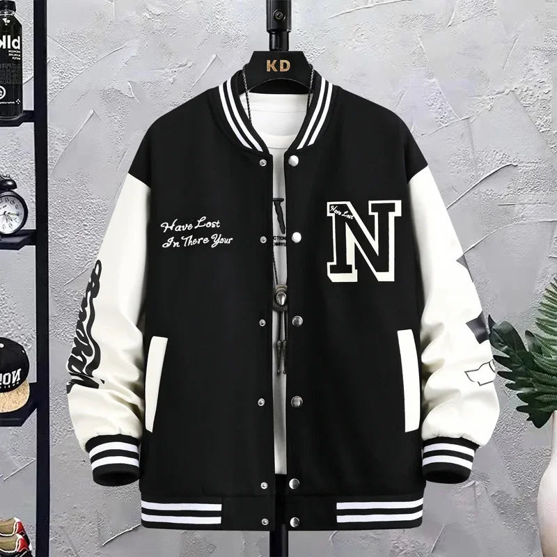 Chaqueta de béisbol holgada para hombre, estilo americano, para parejas, otoño/invierno, marca de moda, estilo casual.