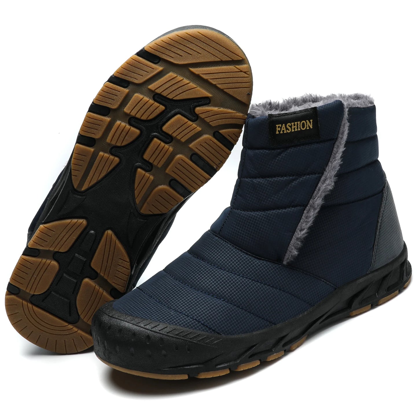 Nuevas botas de nieve de invierno para hombre, botas de terciopelo para exteriores para mujer, zapatos cálidos para caminar, zapatos de esquí impermeables, botas altas de algodón, zapatos de algodón grueso