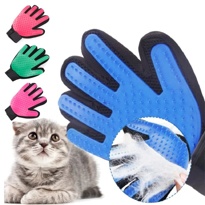 Guantes para quitar el pelo de mascotas, masaje para gatos y perros, baño, limpieza, artículos de aseo, cepillo de silicona para quitar el pelo pegado.