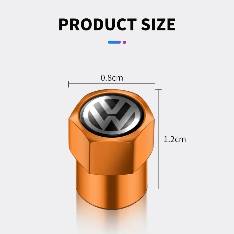4 tapas de válvula de neumático para Volkswagen VW Beetle Touareg Tiguan CC T-ROC Golf 4 5 6 7 T4 T5 Passat RLINE R