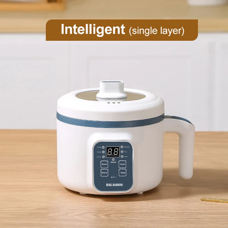 Olla arrocera eléctrica de 1,7 l, de una sola capa y doble capa, 220 V, antiadherente, inteligente, mecánica, para cocinar arroz al vapor en casa.