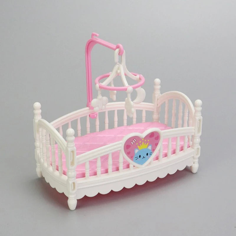 1:12 Casa de muñecas en miniatura Habitación de bebé Cuna Cama Muebles Modelo Decoración Juguete Casa de muñecas Accesorios