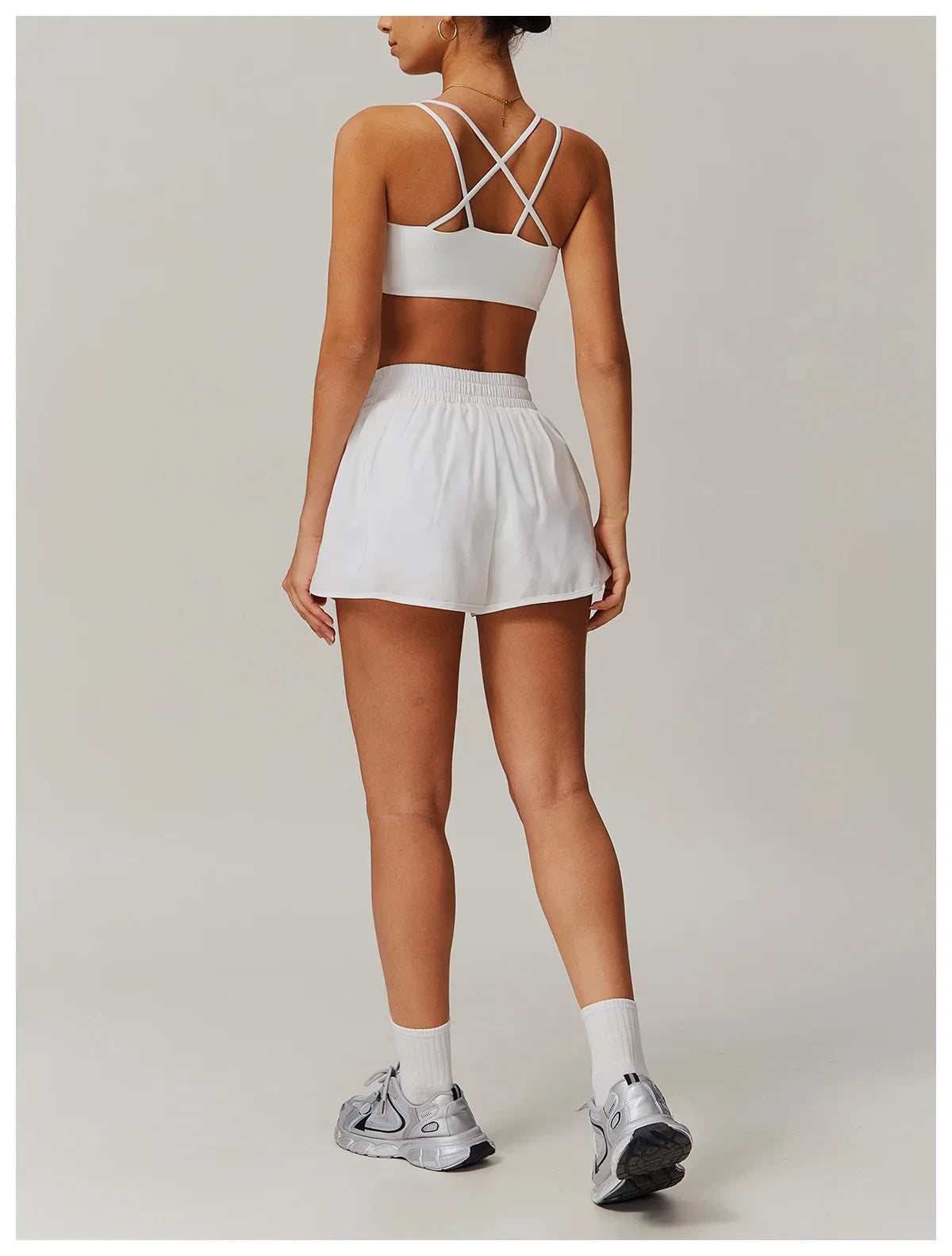 Conjunto deportivo de 2 piezas para mujer, chándal para correr, entrenamiento, con cremallera, pantalones cortos de manga larga, ropa de yoga, ropa deportiva