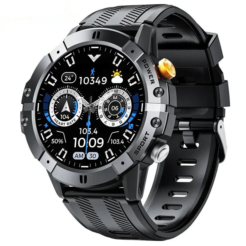 Reloj inteligente C29 para hombre, resistente, deportivo, para exteriores, con Bluetooth, llamadas, pantalla de 1,52 pulgadas, monitor de actividad física, frecuencia cardíaca, monitor de salud