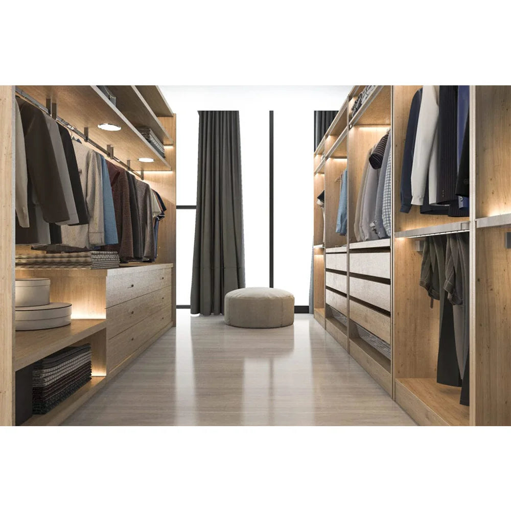Organización del almacenamiento del armario del vestidor Organizadores de armario Puertas de armario modernas Armario