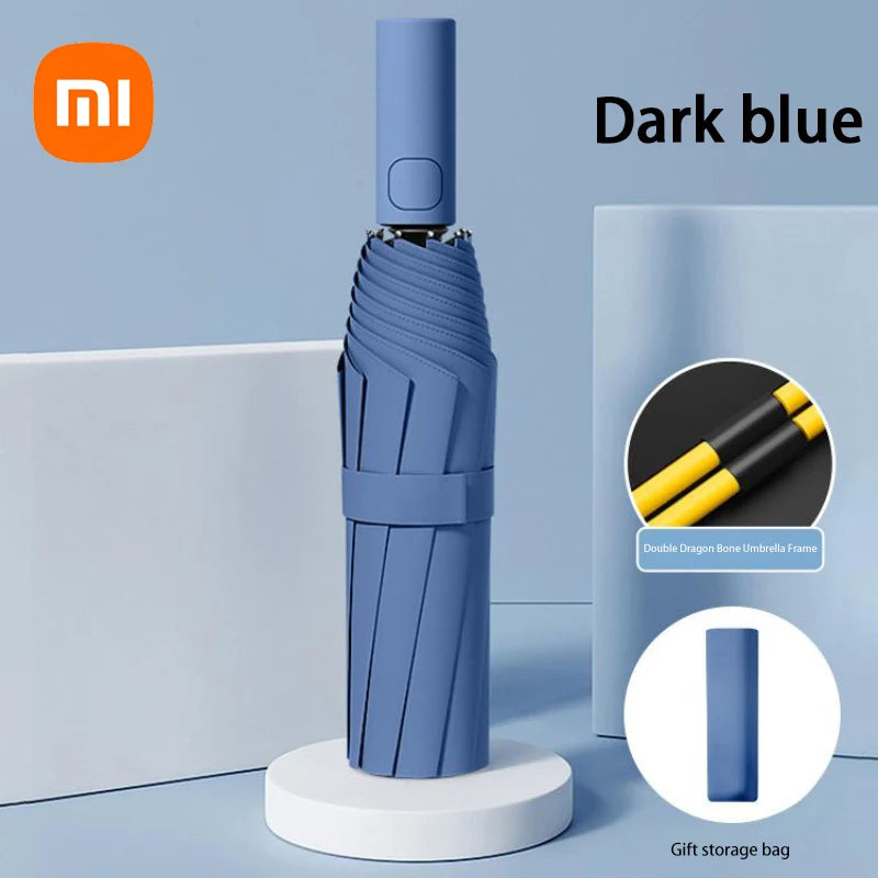 Paraguas automático Xiaomi de 24 pulgadas, color sólido, ligero, plegable, de gran formato, para exteriores, impermeable, con protección UV