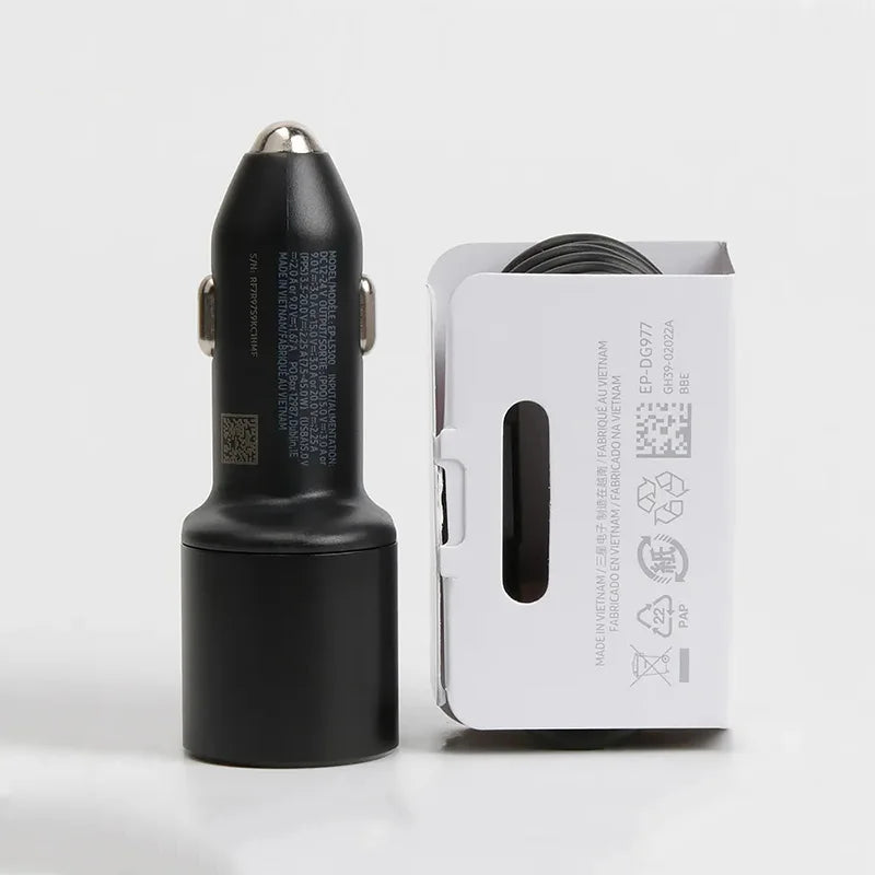 Cargador de coche original Samsung de 45 W, tipo C PD, carga rápida, Samsung S25, S24, S23 Ultra Plus, S22, S21 FE, A54, A55, Z Flip, Z Fold 7, 6, 5, 4