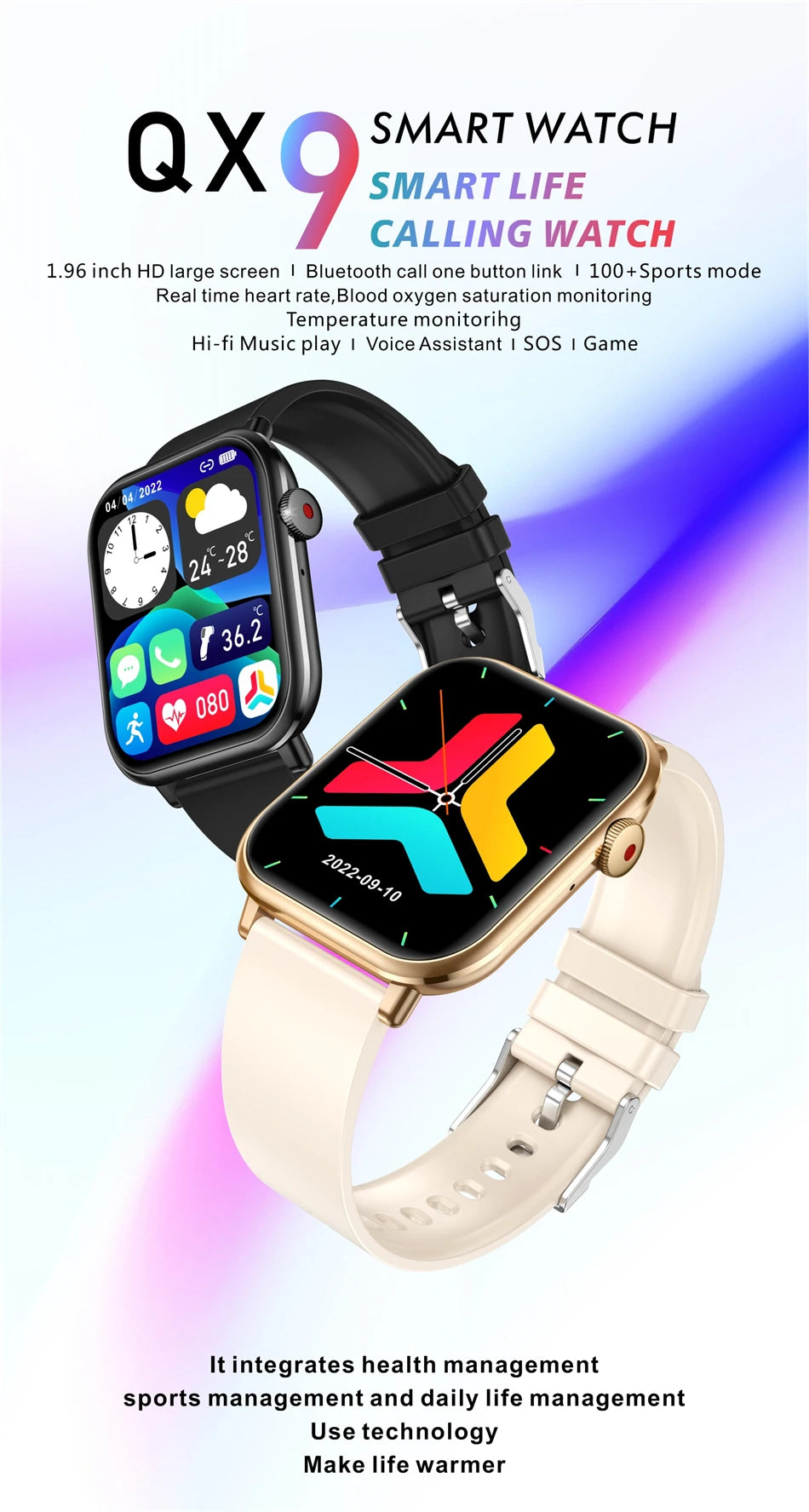 Nuevo reloj inteligente AMOLED para mujer, para hombre, con control de temperatura corporal, deportivo, fitness, resistente al agua, Bluetooth, llamadas, reloj inteligente digital para mujer.