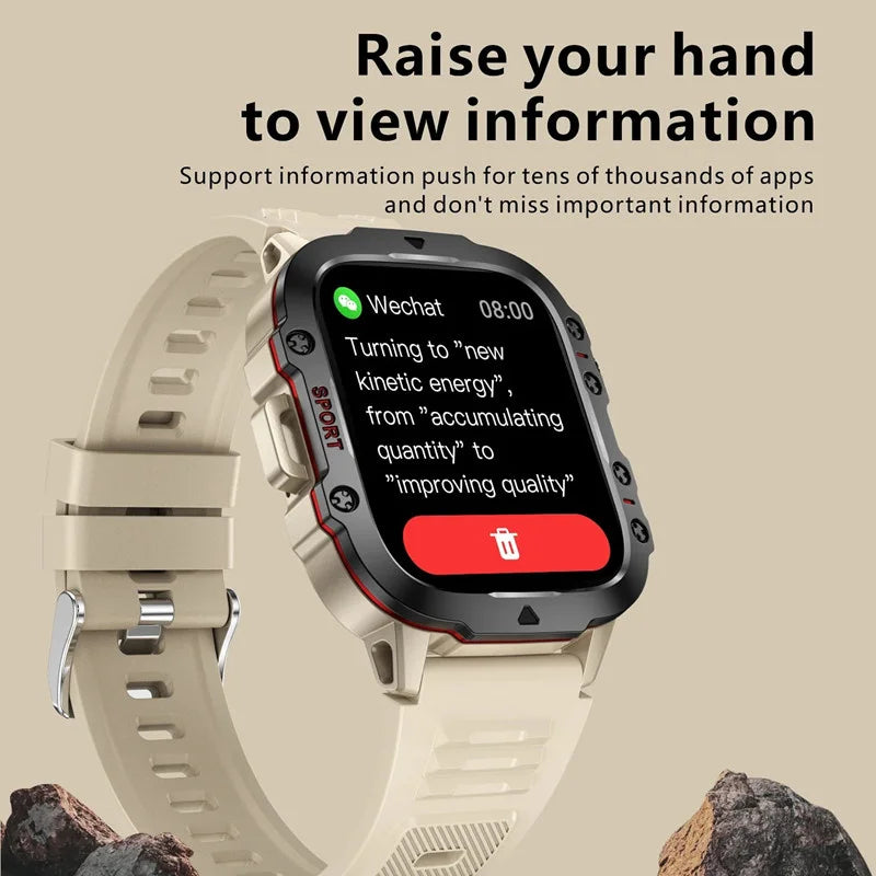 Reloj inteligente QX11 para hombre y mujer, pantalla grande de 1,96 pulgadas, HD, Bluetooth, llamadas SOS, asistente de voz, rastreador de actividad física deportivo