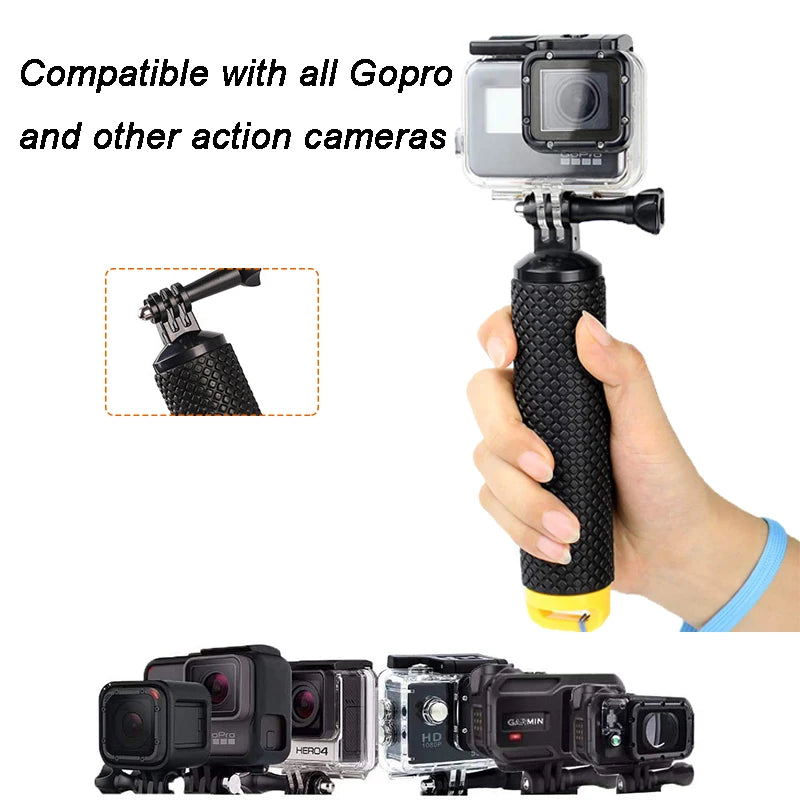 Empuñadura flotante para cámara de acción GoPro Hero 13, 12, 11, 10, 9 y 8, Xiaomi Yi SJ4000, DJI Osmo, accesorios de montaje