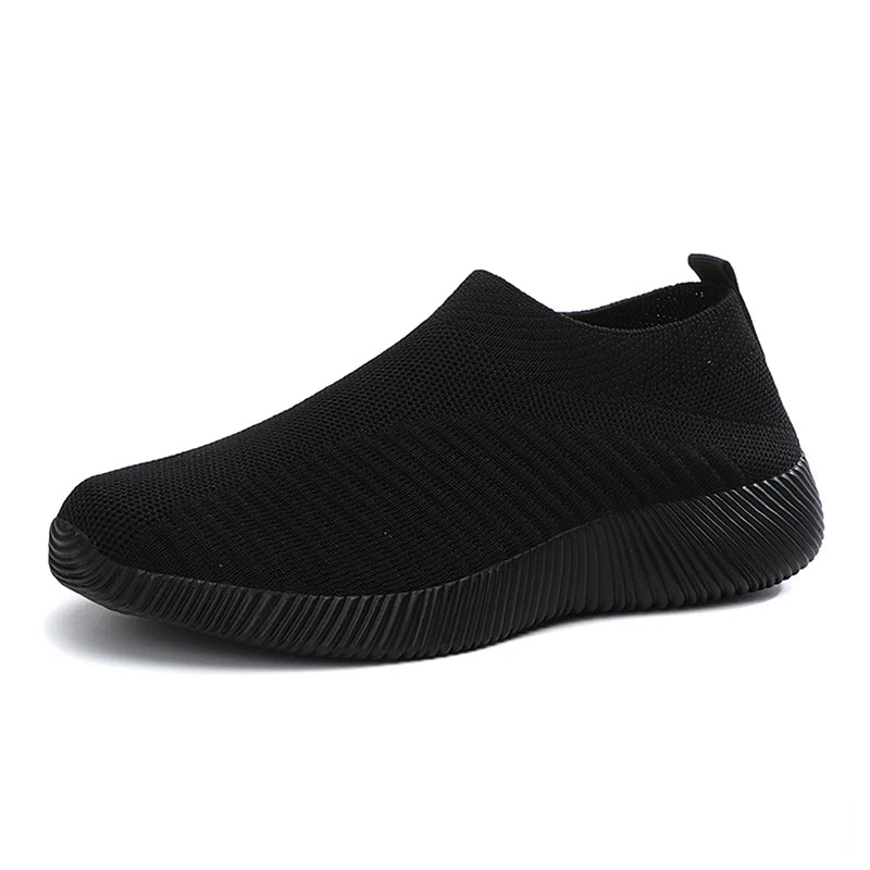 Zapatos de mujer para caminar, de color liso, antideslizantes, informales, de tenis, deportivos, ligeros, transpirables, para trabajar y viajar, talla 36-42