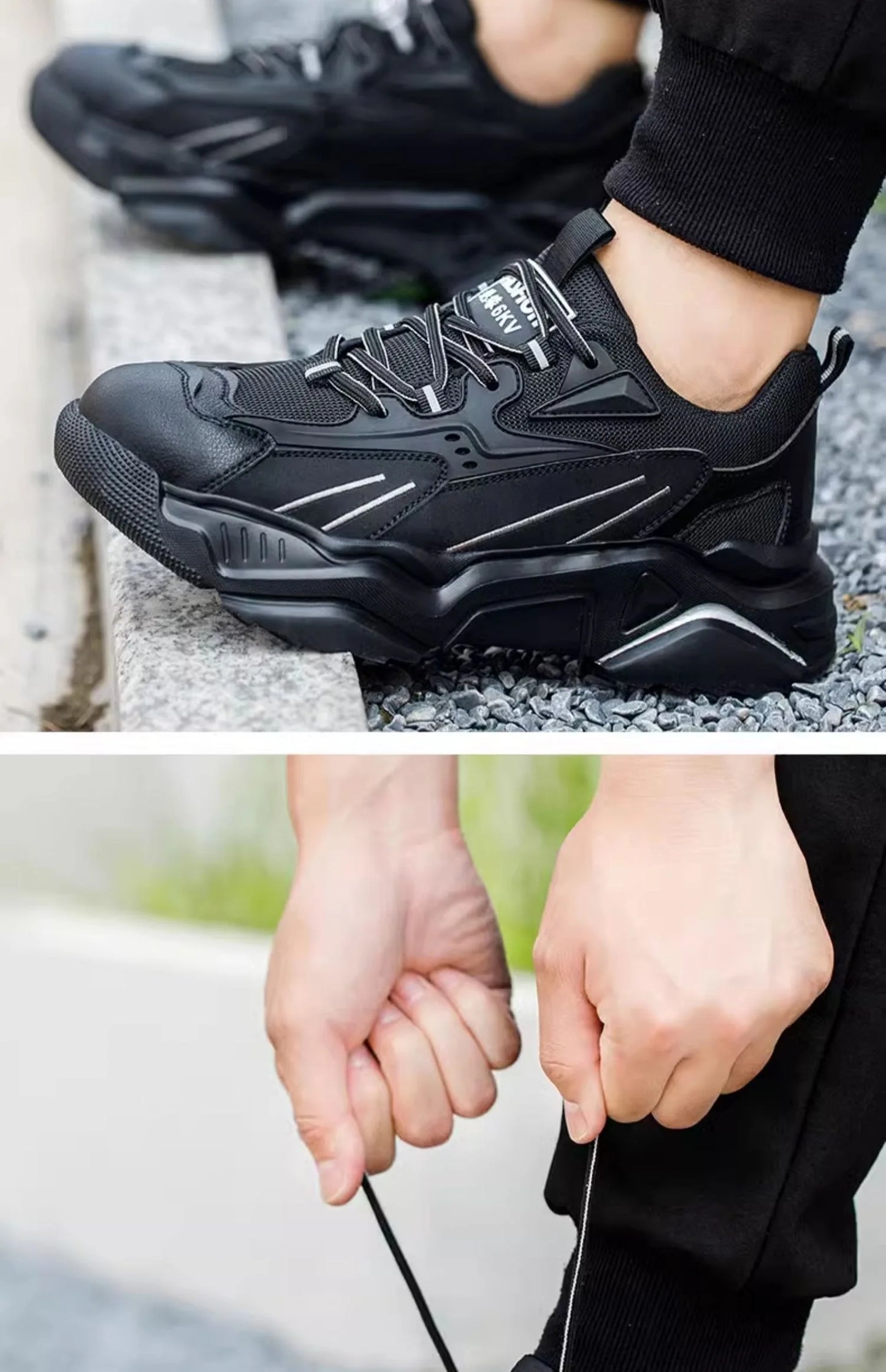 Safety Shoes Lightweight Breathable Steel Toe Anti Smash Puncture Proof Kevlar Soft Sole Insulated Work Sneakers for Men Women