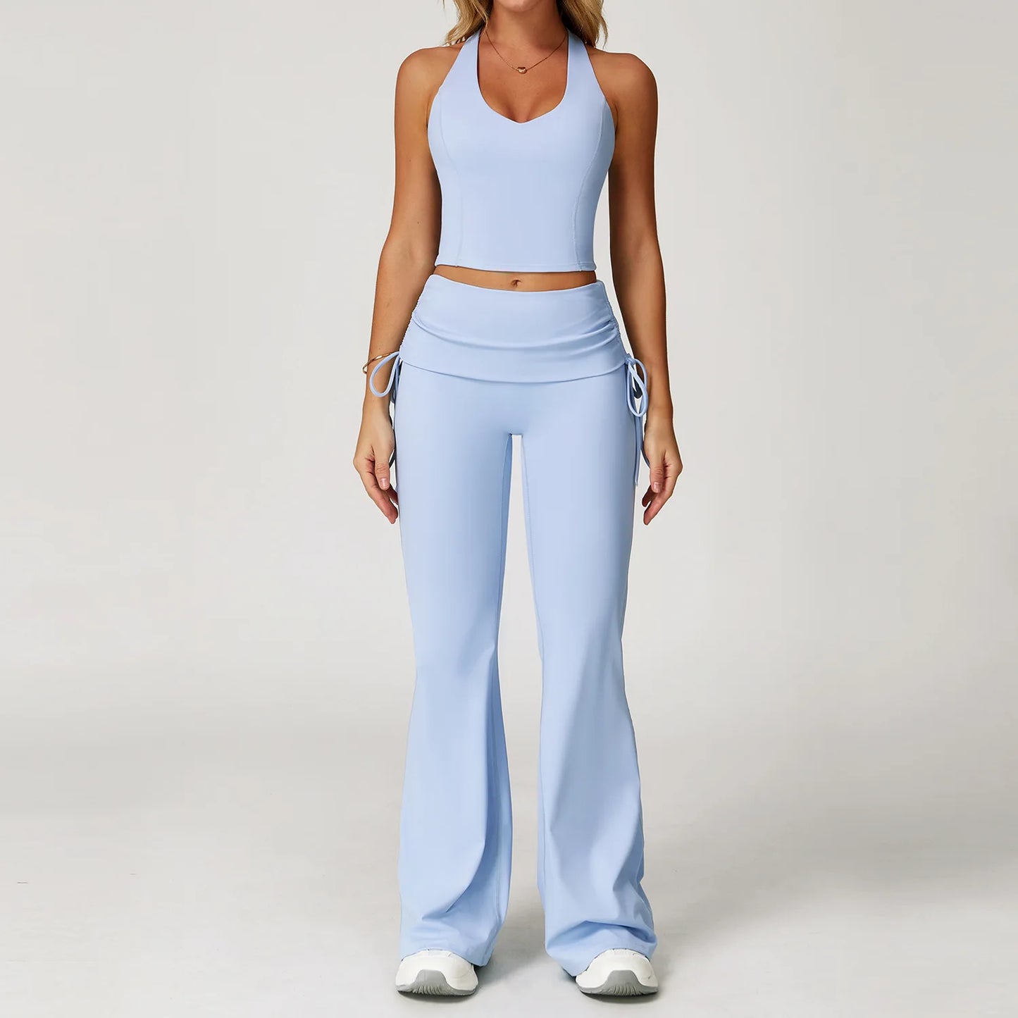 Conjunto de chándal de yoga para mujer, 2 piezas, ropa deportiva para entrenamiento, fitness, gimnasio, leggings de cintura alta, sujetador deportivo, ropa deportiva