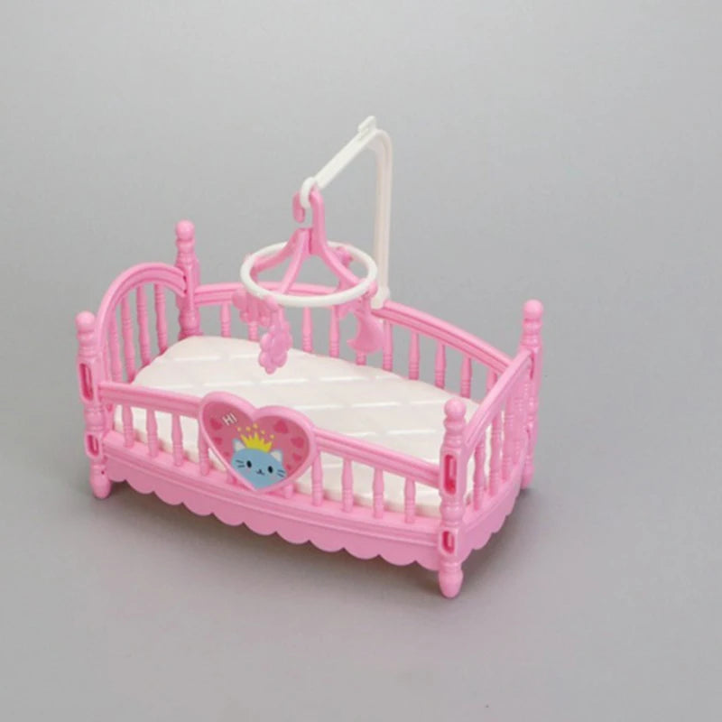 1:12 Casa de muñecas en miniatura Habitación de bebé Cuna Cama Muebles Modelo Decoración Juguete Casa de muñecas Accesorios