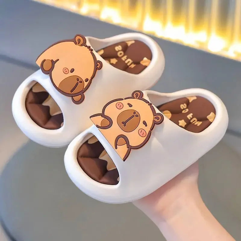Pantuflas de interior para niños, de verano, antideslizantes, de PVC, para uso doméstico, para el baño, a juego con la familia, para niños y niñas.