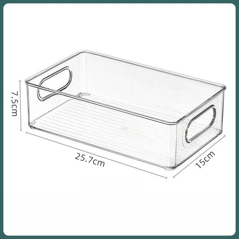 1/2/3 contenedores transparentes para despensa con asas, organizadores apilables para refrigerador, contenedores organizadores para gabinetes o refrigeradores
