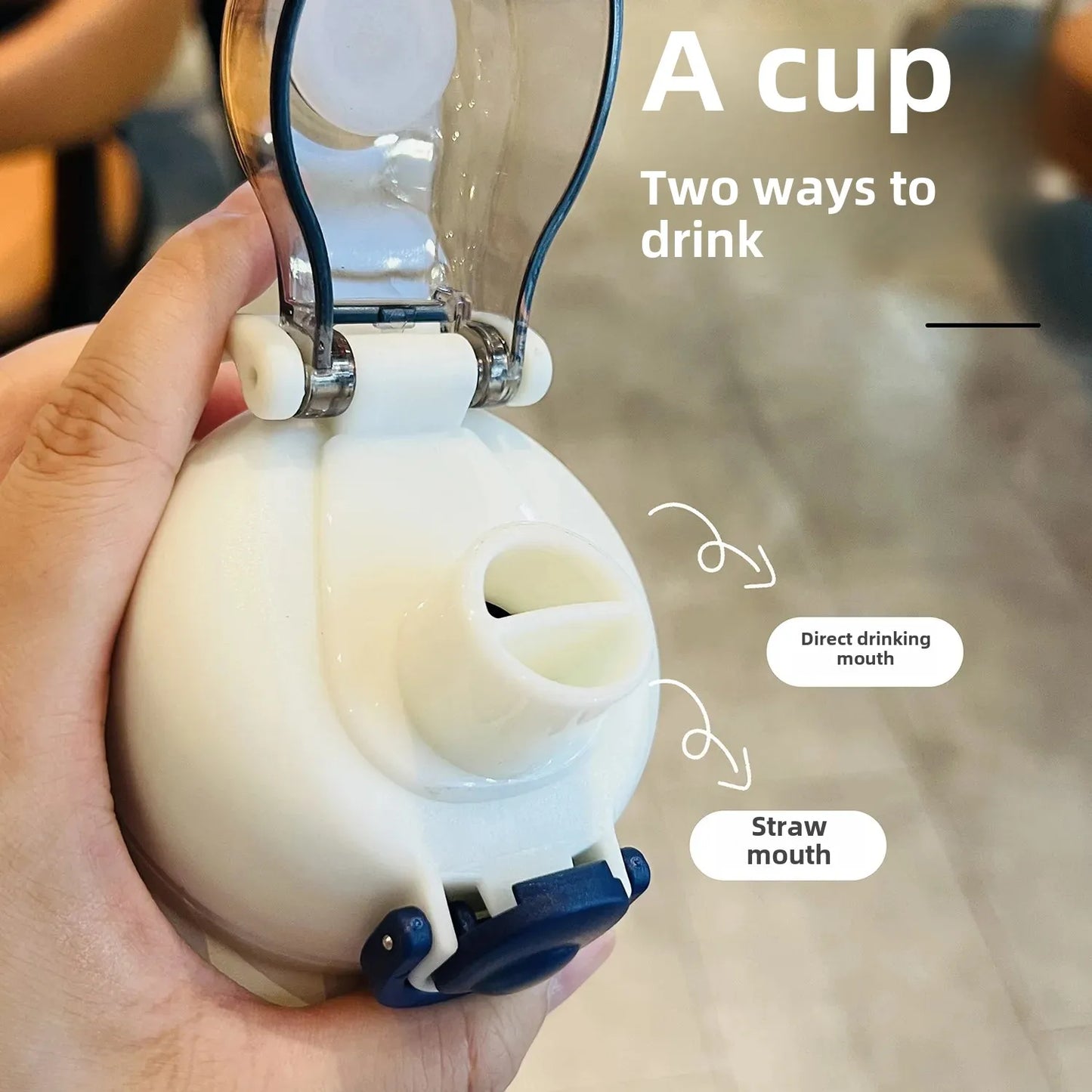 Taza térmica aislante de acero inoxidable 316 de alta capacidad, portátil, deportiva, con pajita, para hombres, mujeres y estudiantes, ideal para actividades al aire libre.