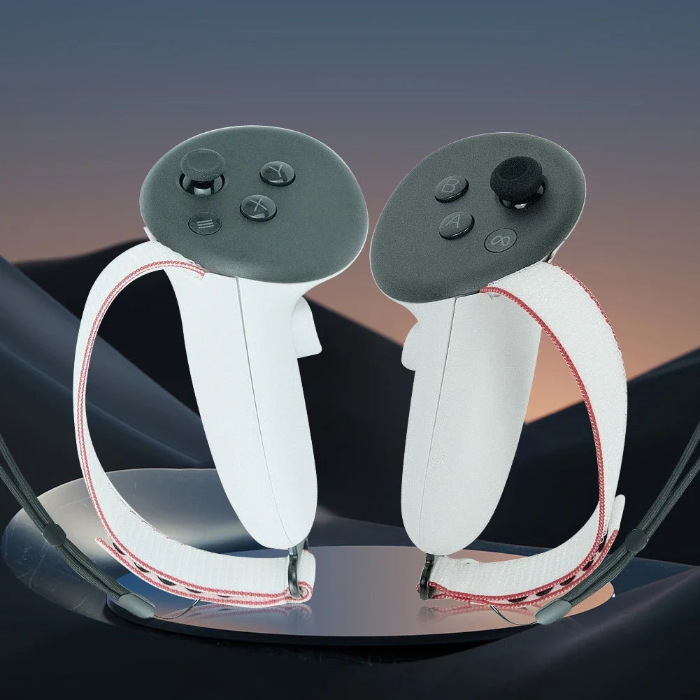 Conjunto de accesorios para gafas de realidad virtual, tapa de batería, correas activas ajustables, paño para lentes, tapas de joystick para agarres de control de realidad virtual Meta Quest 3