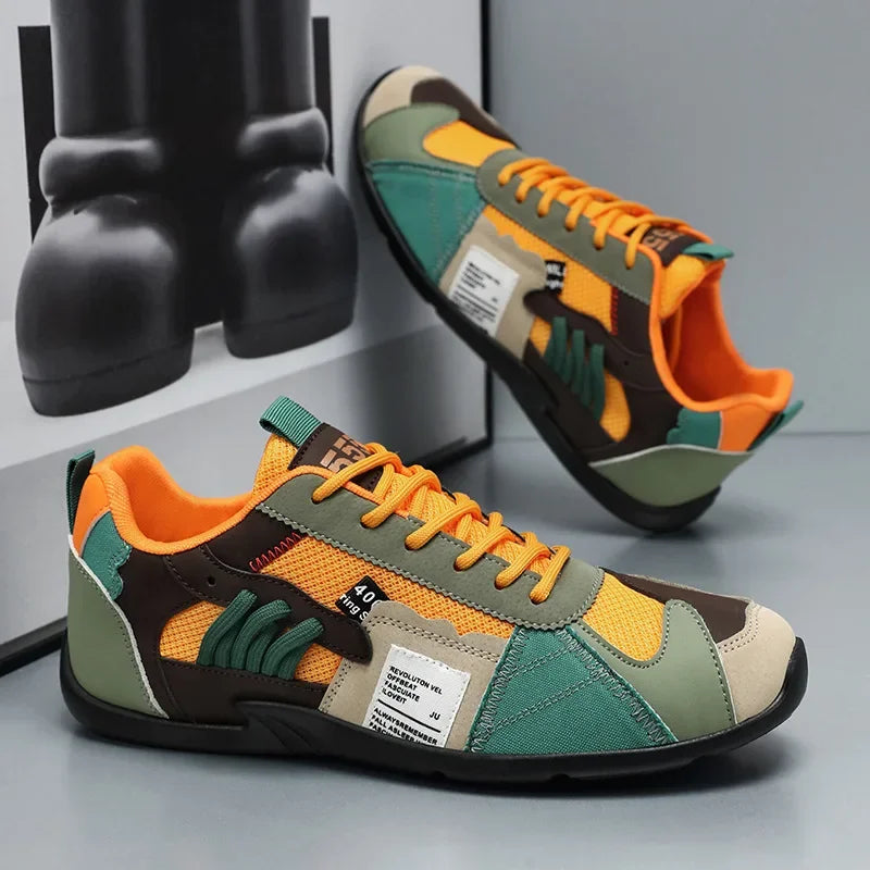 Zapatos casuales de caña baja para hombre, transpirables, estilo retro deportivo, de verano, nuevos y modernos, con suela de goma cómoda.