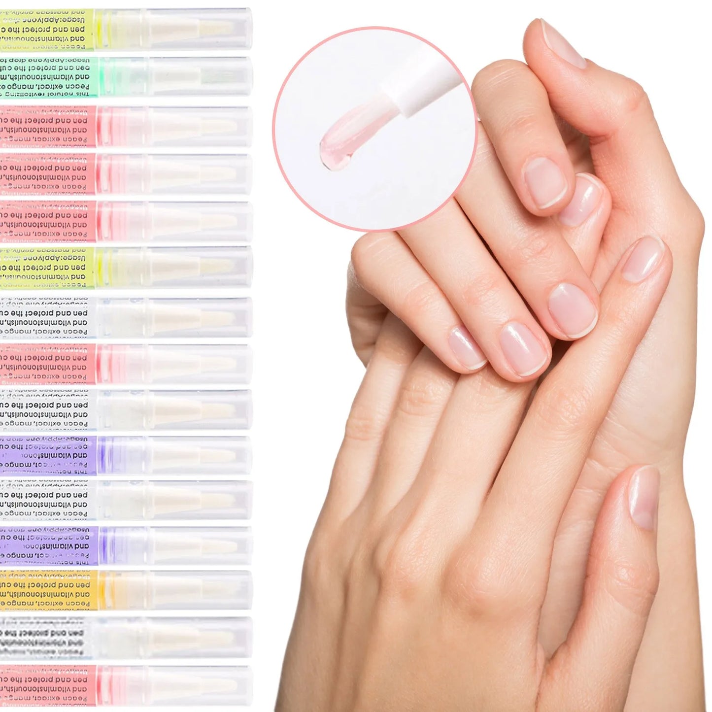Aceite nutritivo para uñas líquido en forma de bolígrafo, aceite para uñas, aceite nutritivo para bordes de uñas, aceite para bordes de dedos, herramienta para el cuidado de uñas femeninas (2 ml, 2025)