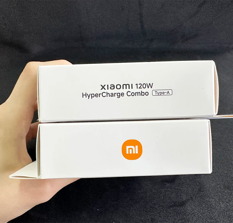 Cargador original Xiaomi de 120 W con conector tipo C y carga rápida GaN. Compatible con Xiaomi Mi 17, 14 Pro, 13t, Poco F7 Ultra, F4 GT y Redmi Note 13 Pro+.
