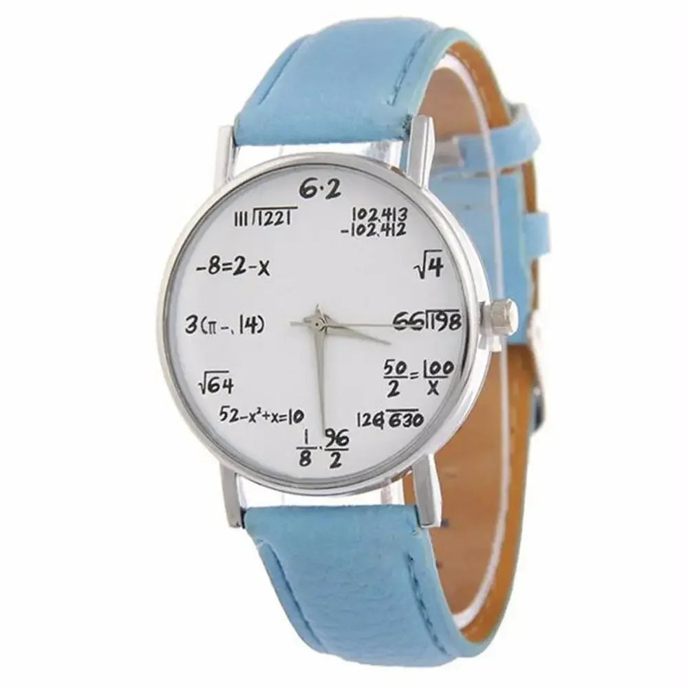 Relojes de mujer 2020, reloj de moda para estudiantes, con fórmula matemática, reloj de cuarzo con correa de cuero, regalos para mujer, precio económico, envío directo.